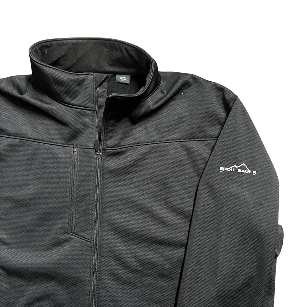 Eddie Bauer Softshell Jacket 2XL Mens Full Zip Black‎